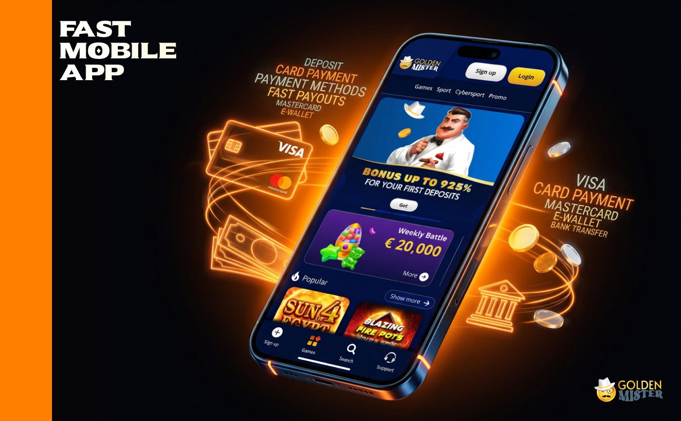 Golden Mister offers convenient payment methods for the UK