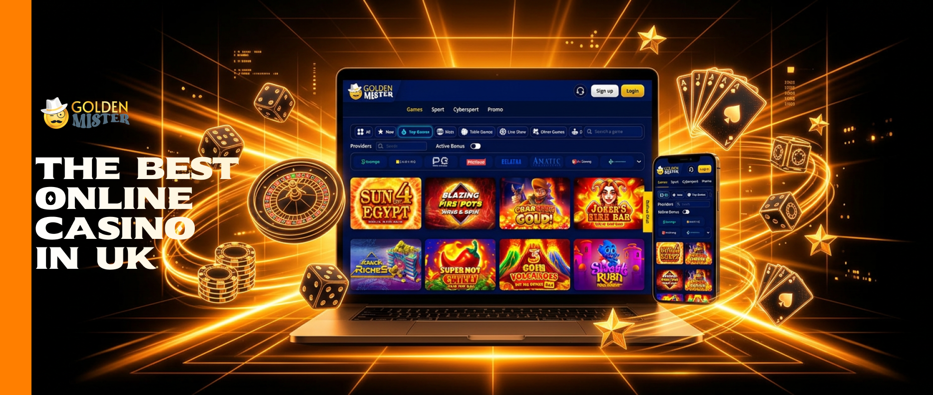Use Golden Mister, the best casino in the UK